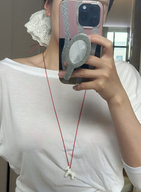 彩色珐琅滴釉立体小马吊坠项链  夏日可爱童趣choker可随意打结