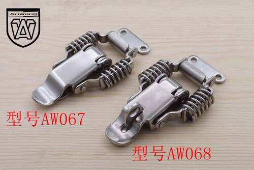 加厚不锈钢双弹簧搭扣木箱重型锁扣箱扣工业搭扣箱包配件小号067 - 图1