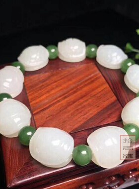 手串天然和田玉送证书