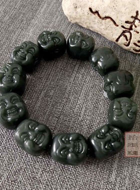 佛公双面雕刻新疆和田玉送证书