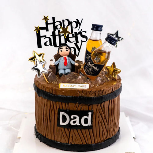 父亲节蛋糕装饰一家之主蛋糕插件超人爸爸生日老板老公dad男士l-图3