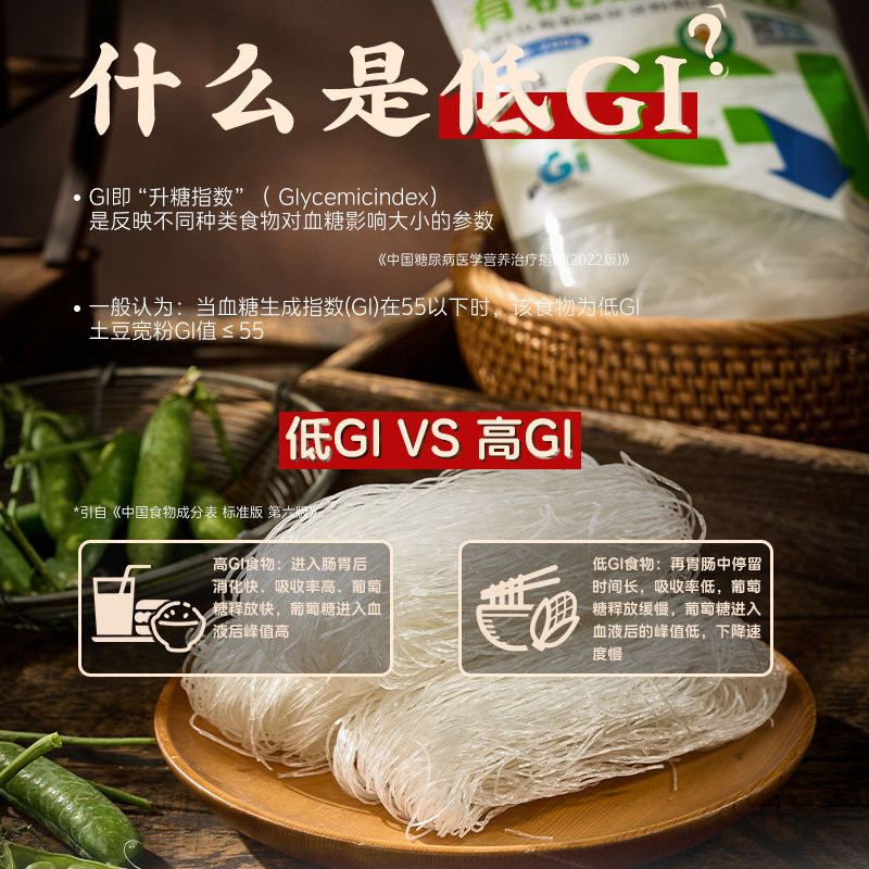 【低GI认证】甸禾有机龙口粉丝家用商用干货凉拌热炒火锅袋装200g,淘宝优惠券,粉丝福利购,淘宝优惠卷