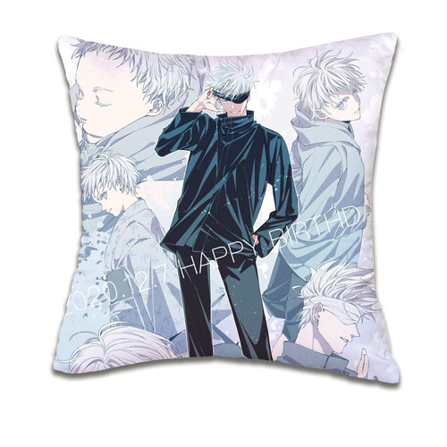 五条悟方枕5t5双面定制抱枕宿舍客厅沙发靠垫动漫咒术回战周边礼 - 图0