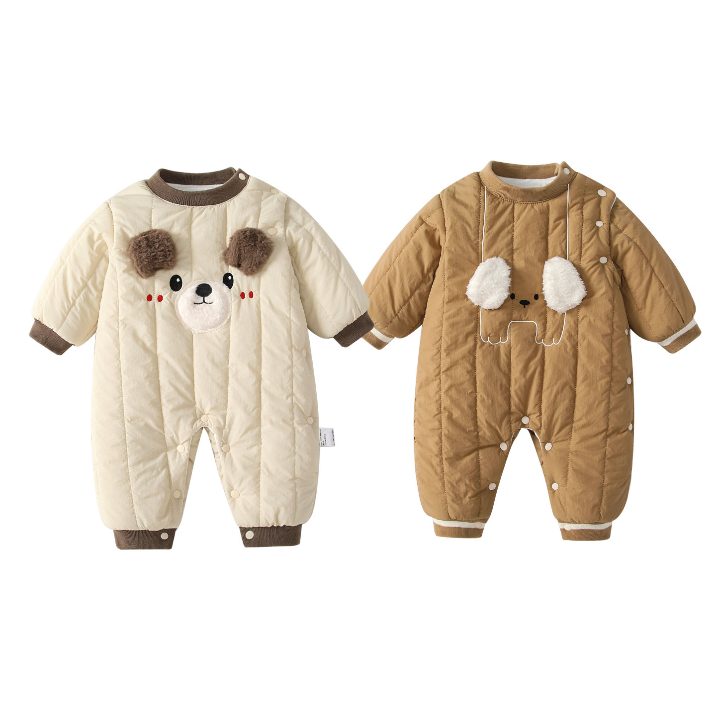 婴儿龙凤胎衣服秋冬装新生儿连体衣夹棉加绒超萌男女宝宝外出抱衣,淘宝优惠券,粉丝福利购,淘宝优惠卷