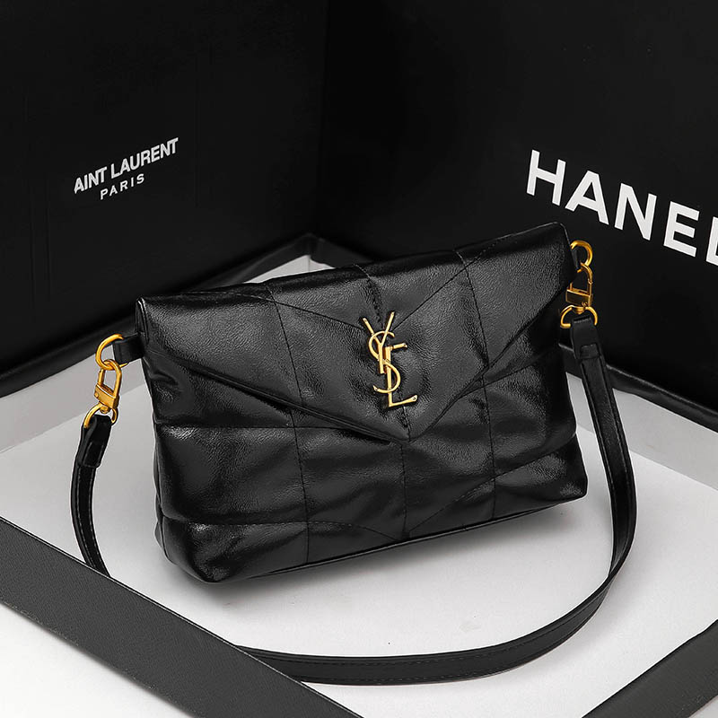 包包女式2025新款真皮小包精致菱格绣花单肩包手提斜挎链条包 - 图2