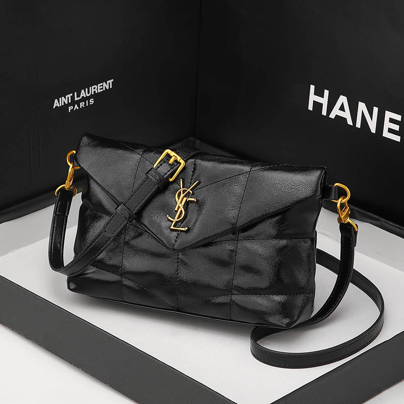 包包女式2025新款真皮小包精致菱格绣花单肩包手提斜挎链条包 - 图0