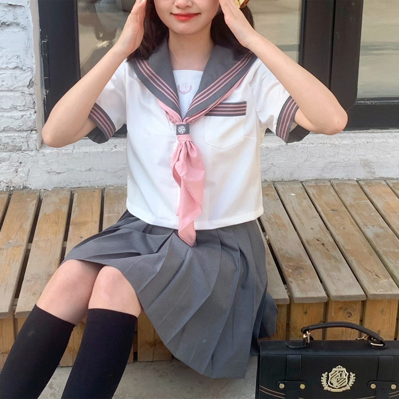 jk制服套装基础款原创学院风百褶裙子夏季日系学生校服水手服上衣