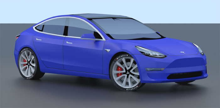 儿童手工折纸DIY拼装益智立体3D纸质模型仿真特斯拉Model3小轿车