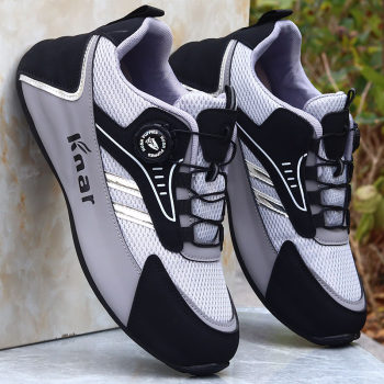 ເກີບຜູ້ຊາຍ 2024 ໃຫມ່ Mesh Breathable Trendy Shoes ທີ່ນິຍົມພໍ່ສູງເກີບເກີບ sole ຫນາເພີ່ມຂຶ້ນກິລາແລະ leisure ເກີບ