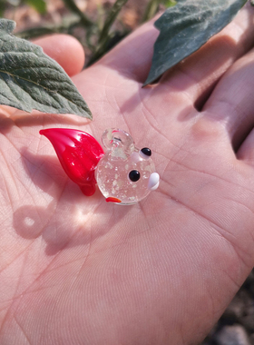 手作玻璃水母工艺品悬浮章鱼海豚小摆件装饰斗鱼缸微景观创意造景