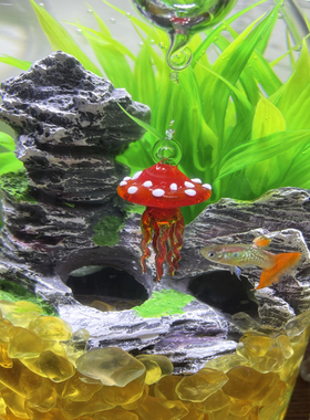 玻璃造景手工艺品水母小鱼浮球