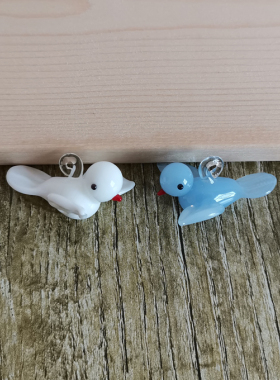 创意海鸥小鸟玻璃手作摆件水族箱