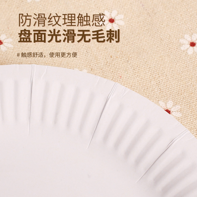 一次性纸盘子绘画幼儿园手工生日蛋糕叉烧烤装食品圆形白加厚盘