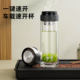 Kuangdi double-layer glass men's car quick-open tea cup