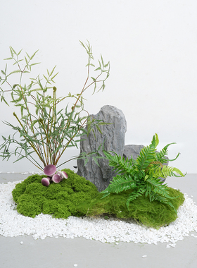 花艺装饰组合苔藓造景室内假绿植