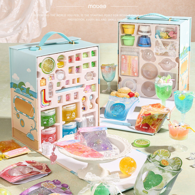 mobee捏捏乐儿童手工diy自制材料包男女生史莱姆减压解闷玩具礼物,淘宝优惠券,粉丝福利购,淘宝优惠卷