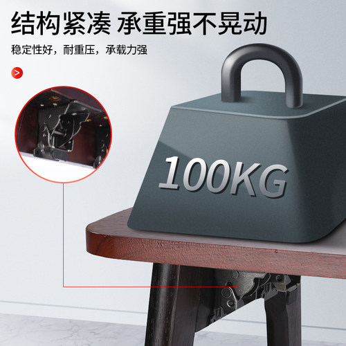 90度加厚自锁折叠铰链桌凳折页茶几家具房车合页五金配件工厂直销 - 图2