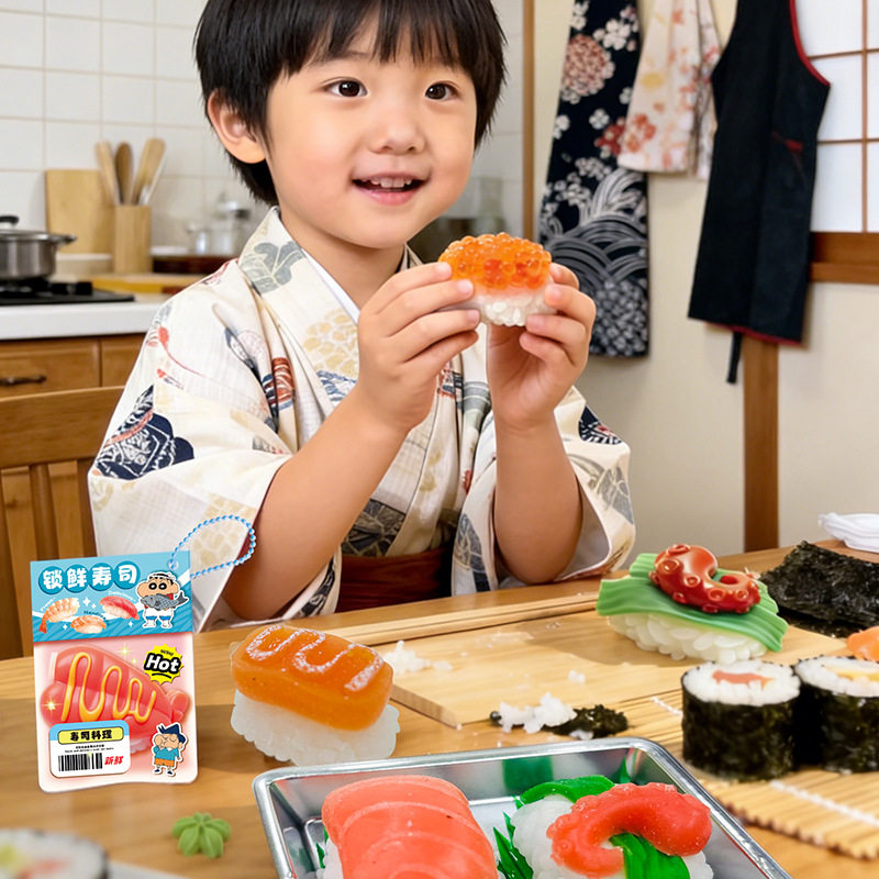 寿司捏捏乐蜡笔小新迷你食玩解压玩具儿童手工DIY材料包新年礼物,淘宝优惠券,粉丝福利购,淘宝优惠卷