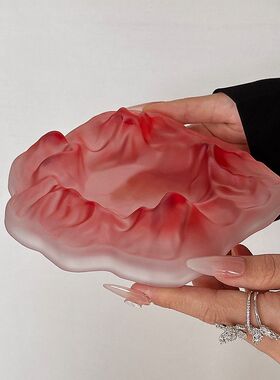高级感冰山烟灰缸家用客
