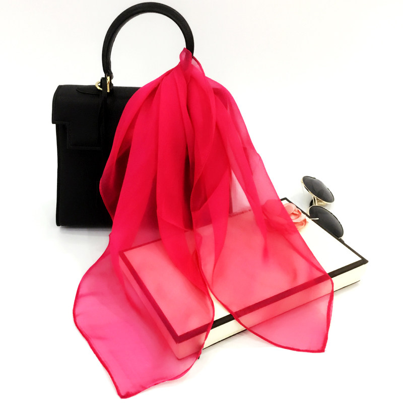 真丝丝巾女100%桑蚕丝秋冬季纯色纱巾克莱因蓝围巾女遮颈纹脖子,淘宝优惠券,粉丝福利购,淘宝优惠卷