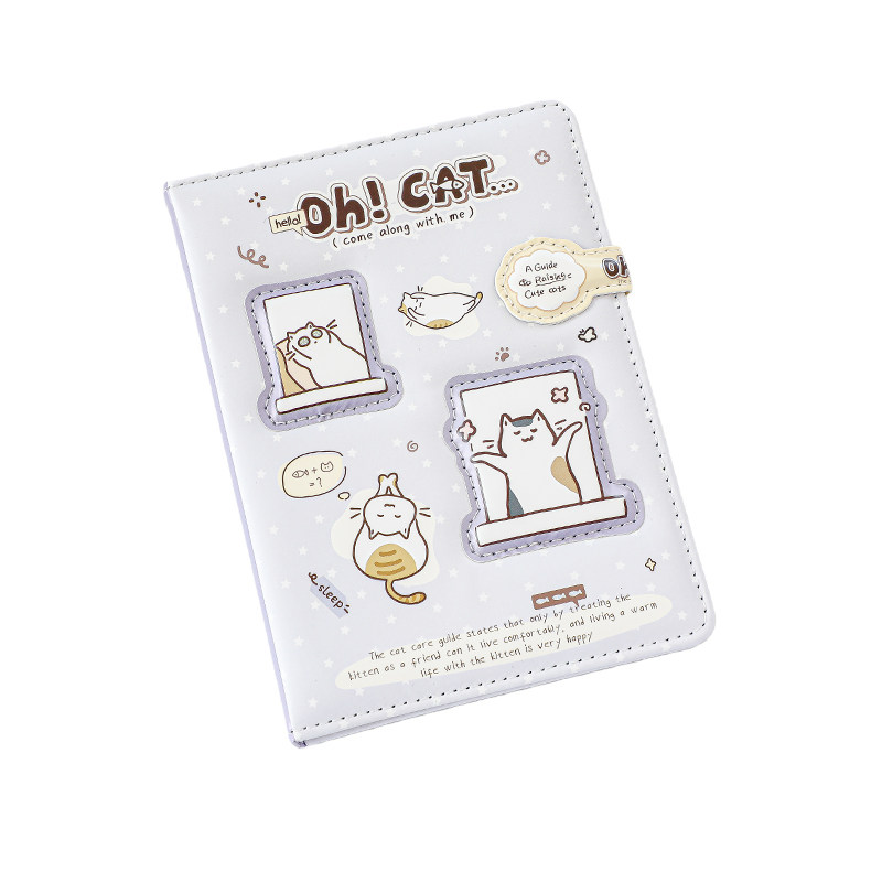 森屿暖树可爱小猫奈奈彩页本子笔记本密码锁日记本高颜值手帐本,淘宝优惠券,粉丝福利购,淘宝优惠卷