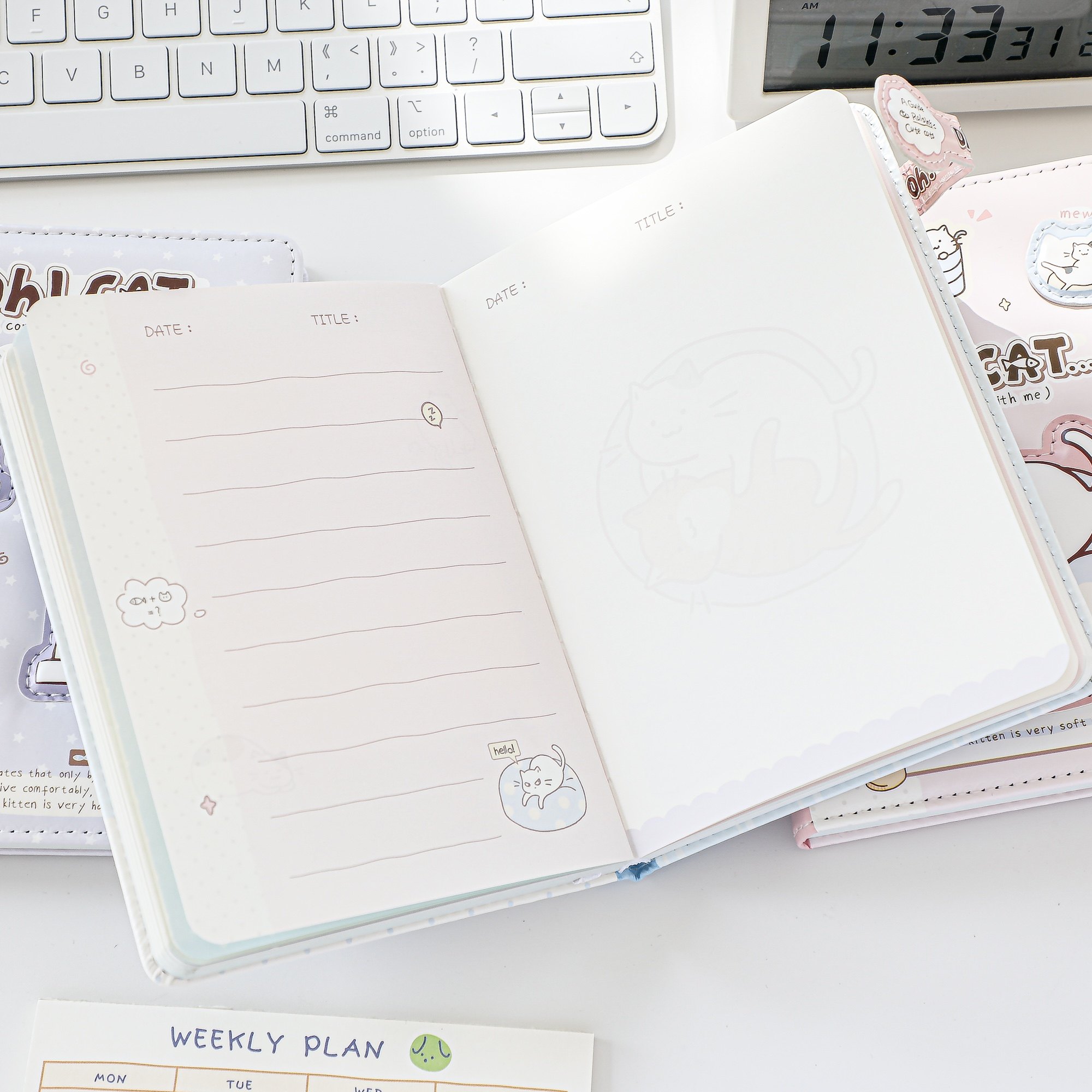 森屿暖树可爱小猫奈奈彩页本子笔记本密码锁日记本高颜值手帐本,淘宝优惠券,粉丝福利购,淘宝优惠卷