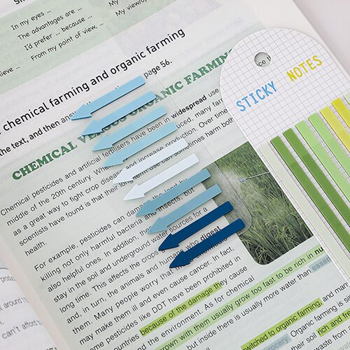 极细便签渐变彩色索引贴重点阅读标记便利贴读书笔记标签记号贴纸 - 图1