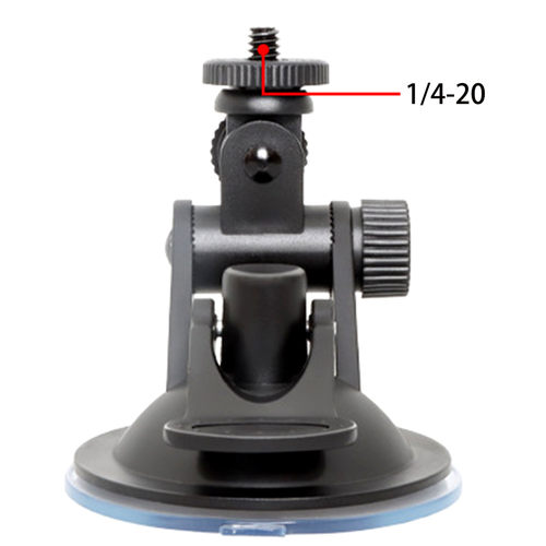 运动相机行车记录仪吸盘支架gopro摄影摄像头车载支架1/4固定底座 - 图0