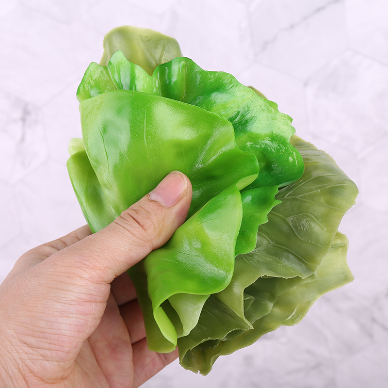 仿真生菜叶模型塑胶假菜叶果蔬食物食品菜盘搭配蔬菜叶子道具拍摄 - 图0