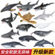 Soft rubber filled environmentally friendly and safe simulated marine animals