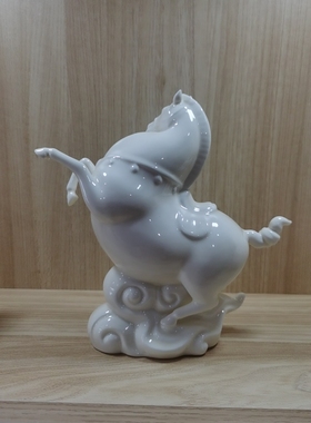 定窑定瓷马摆件礼品家居装饰