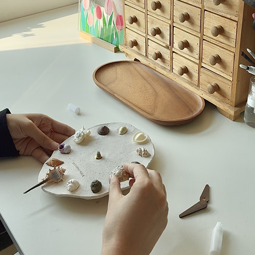 diy海螺贝壳时钟手工制作材料包创意生日礼物家居摆件母亲节团建 - 图3