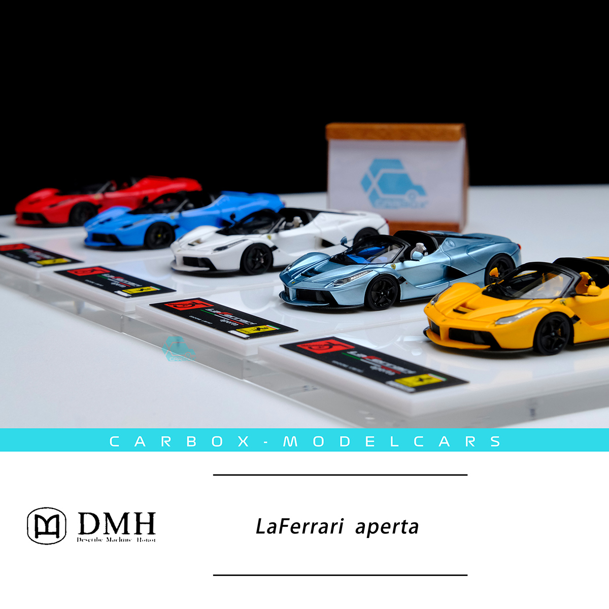 [CarBox] DMH 1:64树脂汽车模型法拉利LaFerrari aperta拉法敞篷-图1