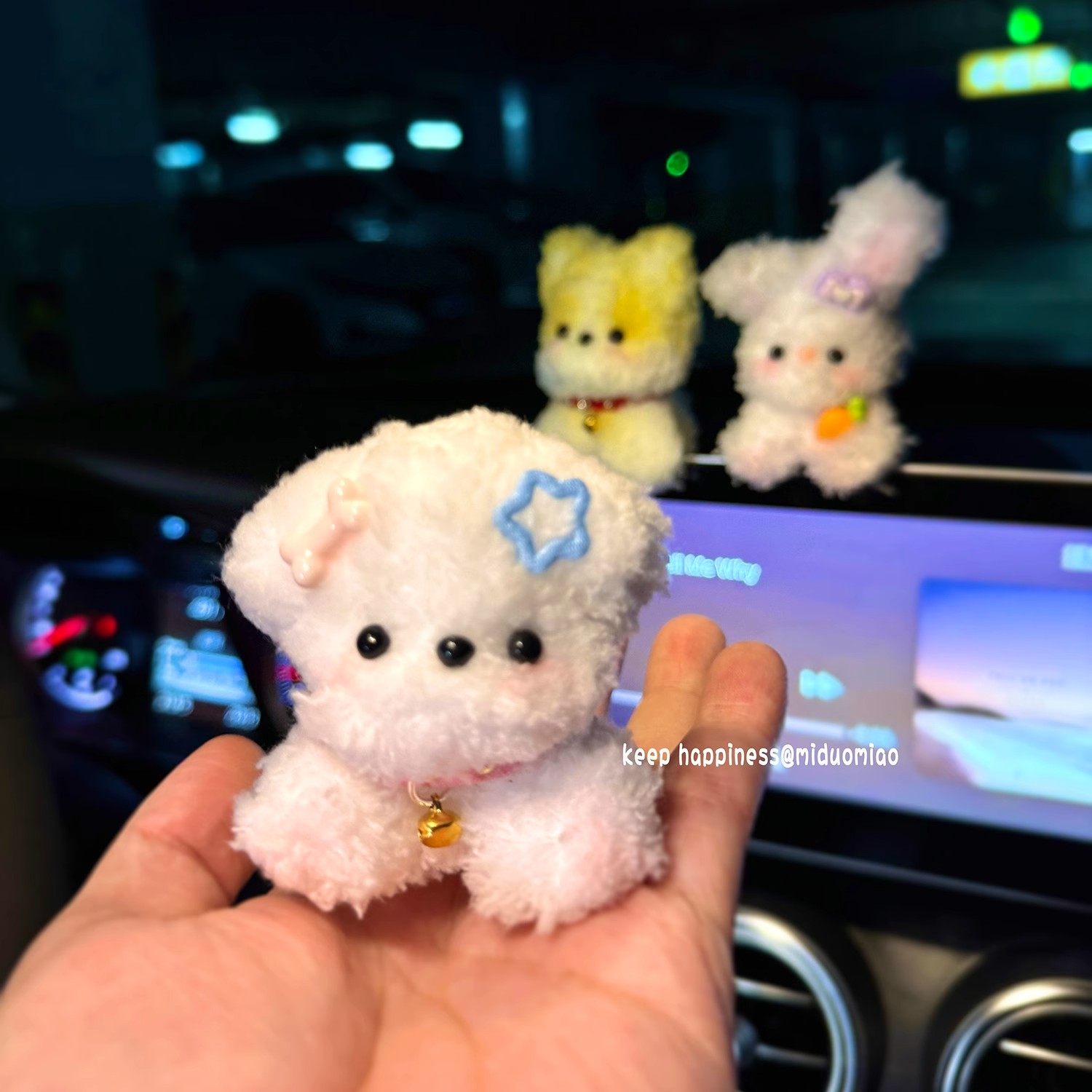 车内装饰品摆件西高地小狗汽车饰中控屏趴趴摆件车载屏幕机扭扭棒,淘宝优惠券,粉丝福利购,淘宝优惠卷