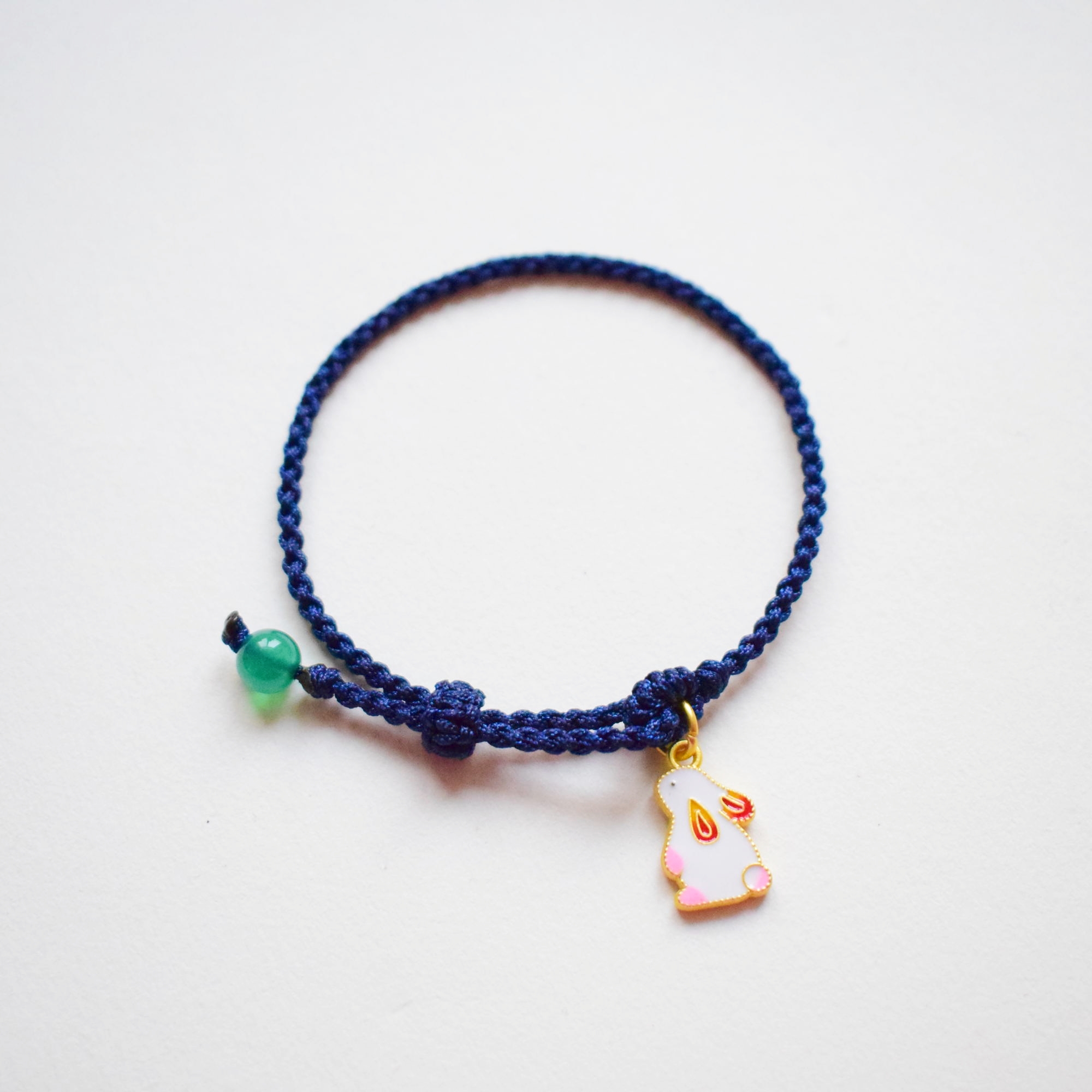 【望月】原创情侣可调节手绳自制diy编织材料包红绳一对送教程 - 图2