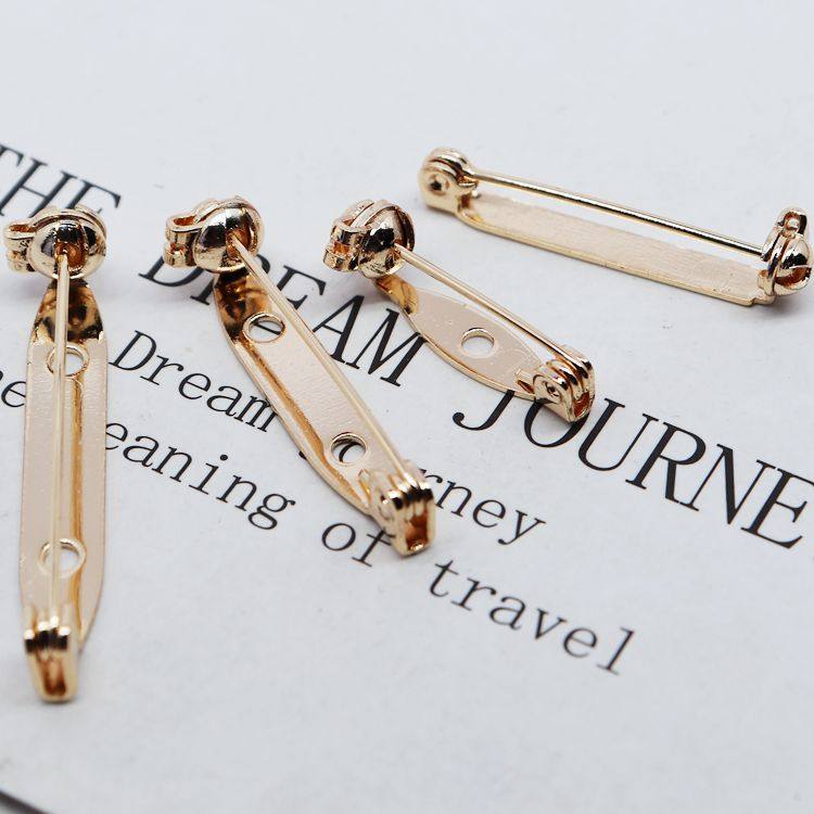 14K铜包金可旋转式安全胸针托手工diy首饰配件一字别针扣饰品材料,淘宝优惠券,粉丝福利购,淘宝优惠卷