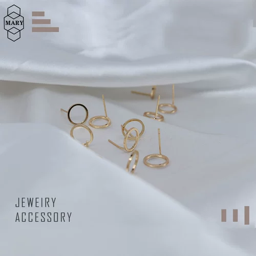 Медные серьги ручной работы, аксессуар, 18 карат, DIY, простой и элегантный дизайн, серебро 925 пробы