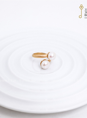 法国巴黎欧洲珍珠新年礼物戒指