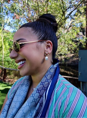 奢华金属浮雕巴洛克珍珠手链耳环