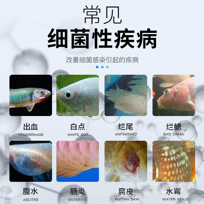 yee水族鱼缸消毒专用制剂鱼药烂身烂尾烂鳍细菌性鱼病康复药 - 图0