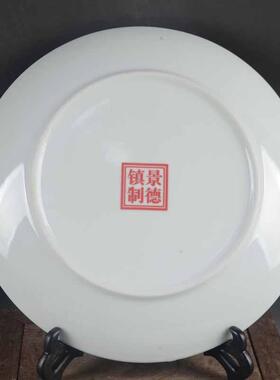 景德镇仿古瓷器雪景溪山访友图赏盘盘子摆件软装居家摆件博古架