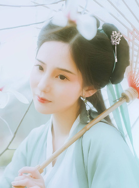 古风木兰花流苏步摇头饰发簪