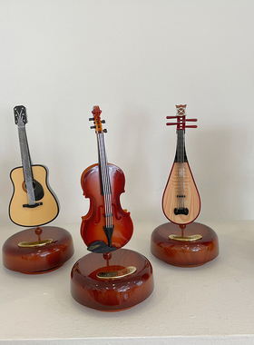 复古礼品吉他小提琴音乐盒礼物