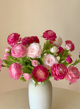 露莲仿真花重瓣花朵绢花假花