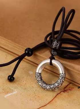 平安扣吊坠999纯银金箍棒男足女