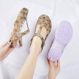 Tide, летние тапочки в стиле Crocs, нескользящая пляжная обувь на платформе, мюли для школьников и студентов, подходят для носки на улице, в корейском стиле