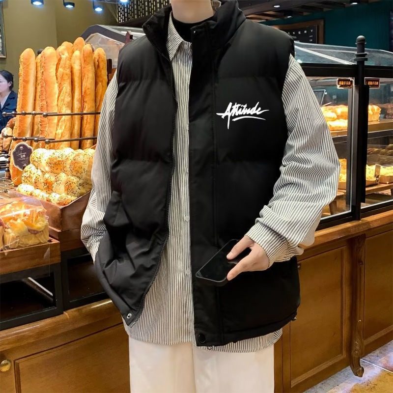 加厚保暖马甲男青少年vintage港风秋冬季外套痞帅防寒宽松棉马夹,淘宝优惠券,粉丝福利购,淘宝优惠卷