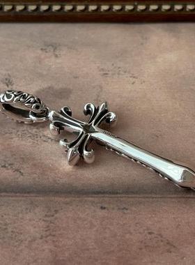 双环纯银创意做旧项坠