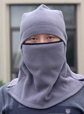 冬季男士户外骑车加厚保暖口罩帽子防风防寒滑雪帽子防寒帽子面罩