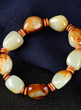 手串原石小籽饱满带皮天然证书